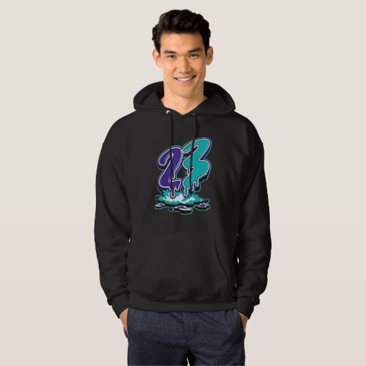 23 Drip Black Grape 1s Matching Hoodie (Voorkant volledig)