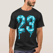 23 Drip Camo Gamma Blue Matching  T-shirt (Voorkant)