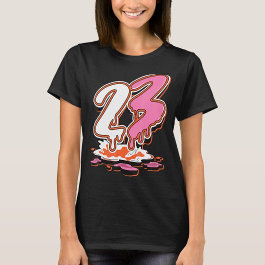 23 Drip GS Pinkspiraal 5s Aanpassing T-shirt (Voorkant)