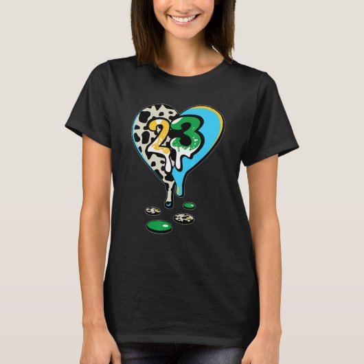 23 Drip Heart Chunky Dunky T-shirt (Voorkant)