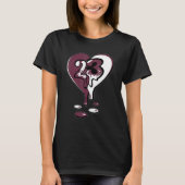 23 Drip Heart High Bordeaux 1s Matching T-shirt (Voorkant)