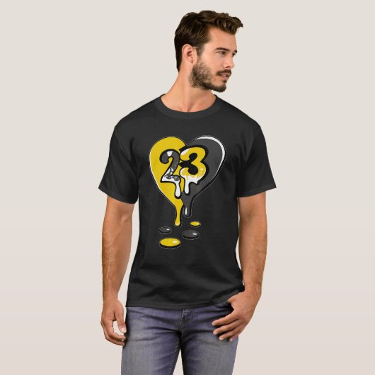 23 Drip Heart Lightning 4s Matching T-shirt (Voorkant volledig)