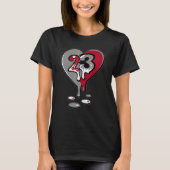 23 Drip Heart Particle Grey 9s Matching T-shirt (Voorkant)