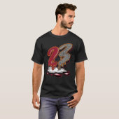 23 Drip Retro Cardinaal Rood 3s overeenkomend met T-shirt (Voorkant volledig)