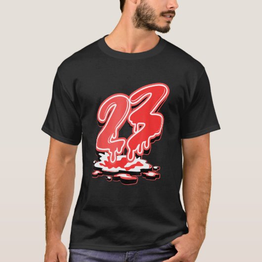 23 Drip Retro Witte Infrarood 7s Matching T-shirt (Voorkant)