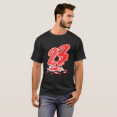 23 Drip Retro Witte Infrarood 7s Matching T-shirt (Voorkant volledig)
