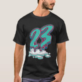 23 Dripping Aurora Green 13s T-shirt (Voorkant)