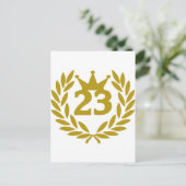 23-echt-laurierkroon briefkaart (Staand voorkant)