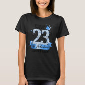 23 & Fabulous I Blue White Party Group Candid Phot T-shirt (Voorkant)