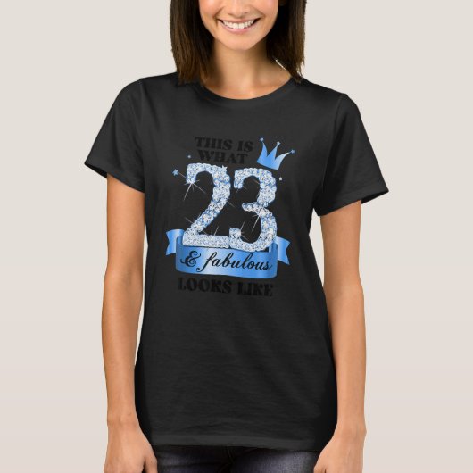 23 & Fabulous I Blue White Party Group Candid Phot T-shirt (Voorkant)