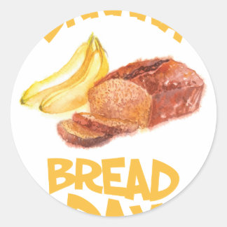 23 februari - Bananenbrood Dag Ronde Sticker