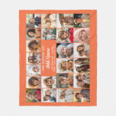 23 foto-collage met aangepaste tekstvakken fleece deken (Voorkant)