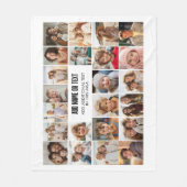 23 Foto collage met tekstvak Fleece Deken (Voorkant)