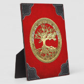 [23] Golden Celtic Tree of Life Fotoplaat (Zijkant)
