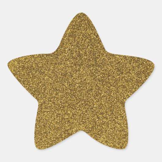 23 Gouden Glitter Print Sparkles Star Ster Sticker (Voorkant)