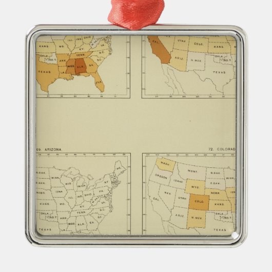 23 Interstatemigratie 1890 ALCT Metalen Ornament (Voorkant)
