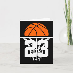 23 Jaar Basketbal 23e Verjaardag Kaart