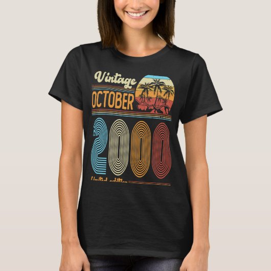 23 jaar geboortedag oktober 2000 Vrouwen T-shirt (Voorkant)