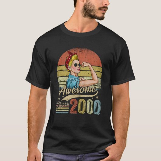 23 jaar oud Geweldige sinds 2000 23e verjaardag ca T-shirt (Voorkant)