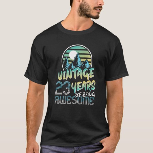 23 jaar oude 23e verjaardag 28 t-shirt (Voorkant)