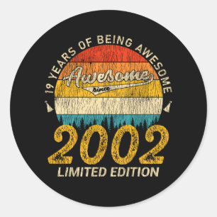 23 jaar oude Bday Retro Geweldige 23ste verjaardag Ronde Sticker