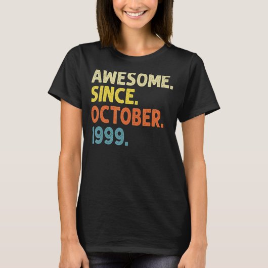 23 jaar oude grappigheid Geweldige sinds oktober 1 T-shirt (Voorkant)