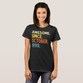 23 jaar oude grappigheid Geweldige sinds oktober 1 T-shirt (Voorkant volledig)