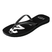 23 jaar oude HAPPY BIRTHDAY Print Cute Black Teenslippers (Schuin)