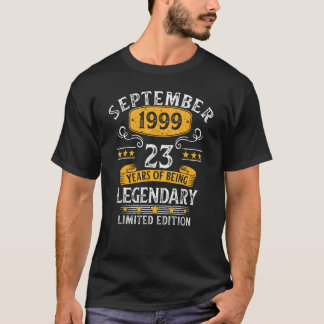 23 jaar oude leggende sinds september 1999 23e geb t-shirt