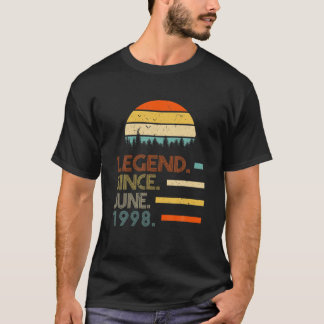 23 jaar oude Retro Birthday Gift Legend sinds juni T-shirt