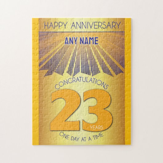23 Jaar | Persoonlijk 12 Stappen Jubileum Legpuzzel (Verticaal)