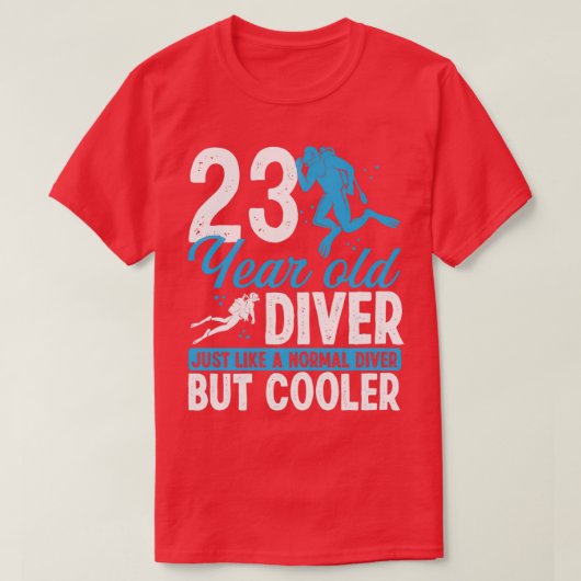 23 jaar Scuba Diving Snorkel 23 jaar T-shirt (Design voorkant)