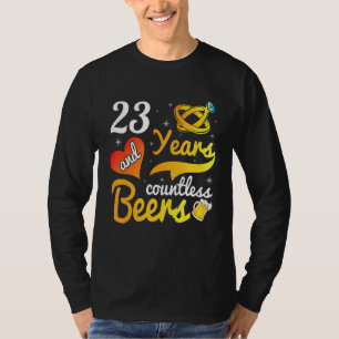 23 jaar talloze bieren bruiloft trouwen echtgenoot t-shirt