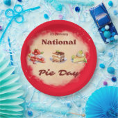 23 januari Nationale Pie Dag Papieren Bordje (Feest)