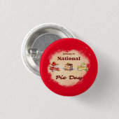 23 januari Nationale Pie Dag Ronde Button 3,2 Cm (Voorkant /achterkant)