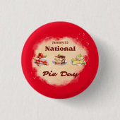 23 januari Nationale Pie Dag Ronde Button 3,2 Cm (Voorkant)