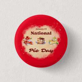 23 januari Nationale Pie Dag Ronde Button 3,2 Cm