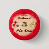 23 januari Nationale Pie Dag Ronde Button 3,2 Cm (Voorkant)
