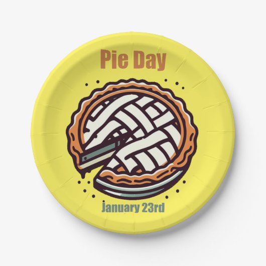 23 januari - Taartdag Papieren Bordje (Voorkant)