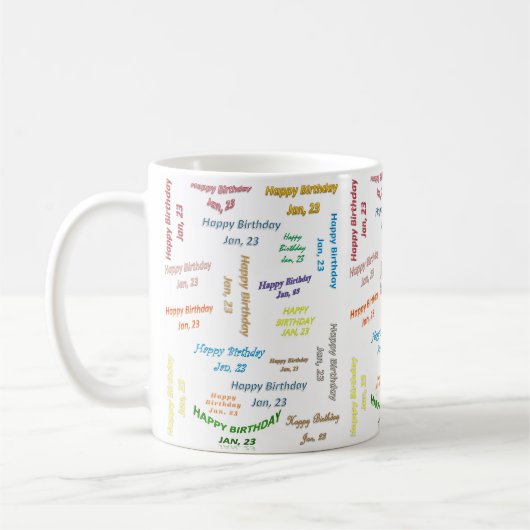23 januari Verjaardagsmok Koffiemok (Links)