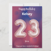 23-jarige Happy Birthday-kaart (Achterkant)