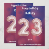 23-jarige Happy Birthday-kaart (Voorkant / Achterkant)