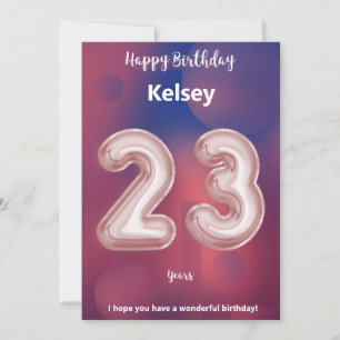 23-jarige Happy Birthday-kaart