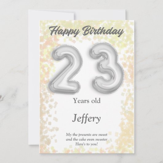 23-jarige Happy Birthday-kaart (Voorkant)
