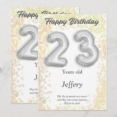 23-jarige Happy Birthday-kaart (Voorkant / Achterkant)