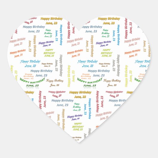 23 juni, Birthday Sticker (Voorkant)