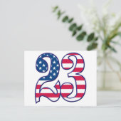 23 Leeftijd USA Briefkaart (Staand voorkant)