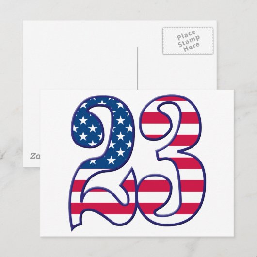 23 Leeftijd USA Briefkaart (Voorkant / Achterkant)