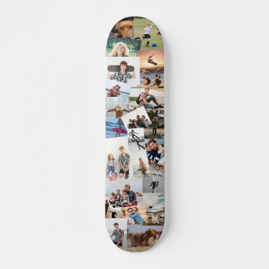 23 lukraak overlappende foto's collage Sjabloon Persoonlijk Skateboard (Voorkant)