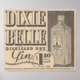 23 maart 1935 Ad Dixie Belle Gin Poster